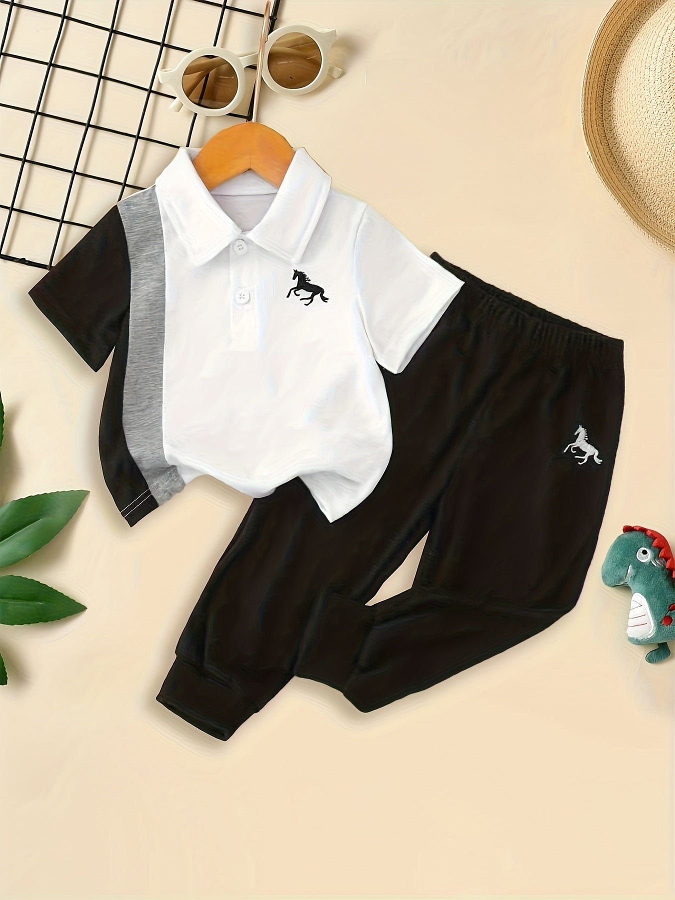 Baby Boy 2-Piece Casual Short Sleeve Top & Long Pants Set