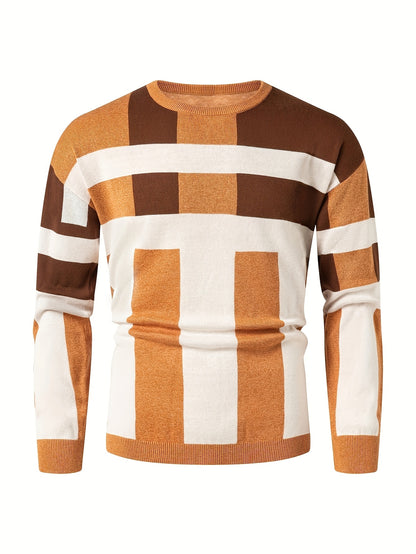 New Cross-Border Autumn And Winter Men'S Stylish Jacquard Sweater, Casual Pullover