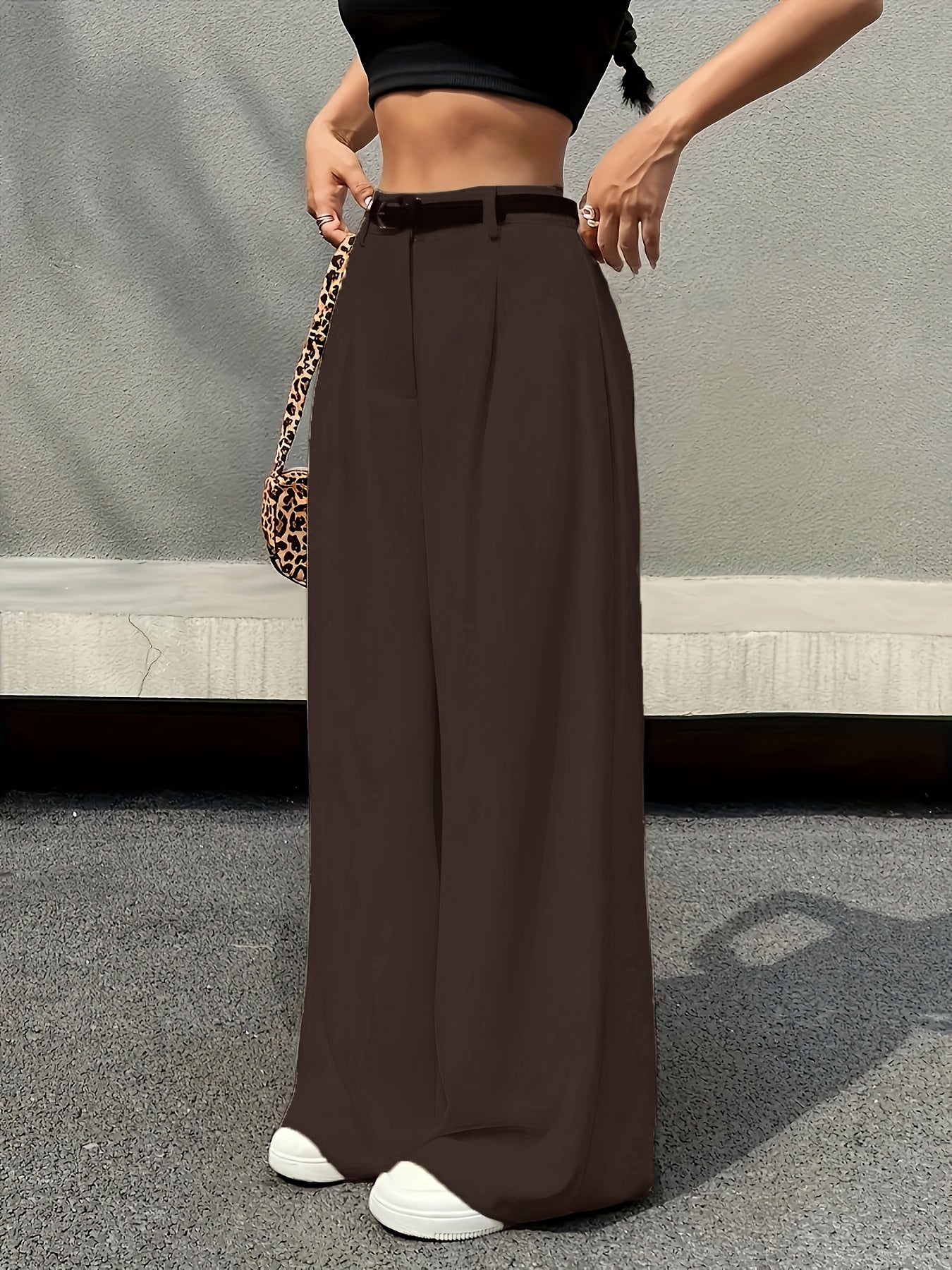Women's High-Waisted Wide-Leg Pants, Elegant & Comfortable