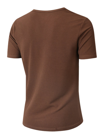 Men's Slim V-Neck Casual Short Sleeve T-Shirt for Summer