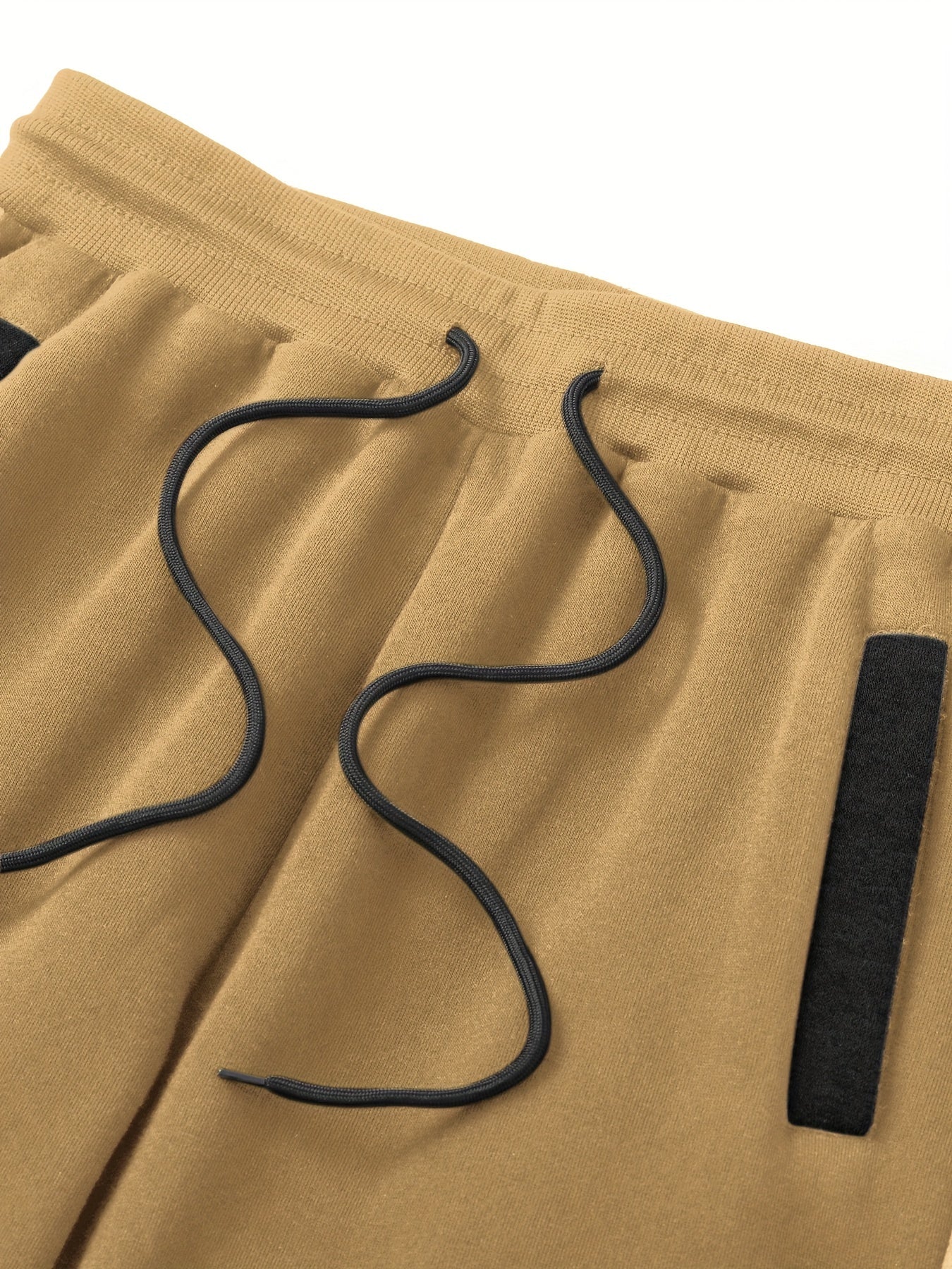 Men's Casual Sports Hoodie Two-Piece Set Four Seasons Color-Matching Zipper Drawstring Waist Jogging Suit