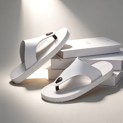 Men's Casual Non-Slip Flip-Flops with Shock-Absorbing Sole