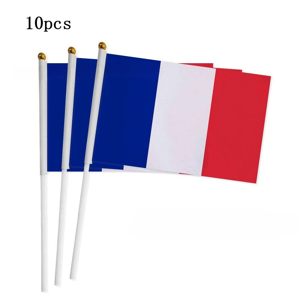 10pcs International Flag Set – Argentina, Brazil, France & More