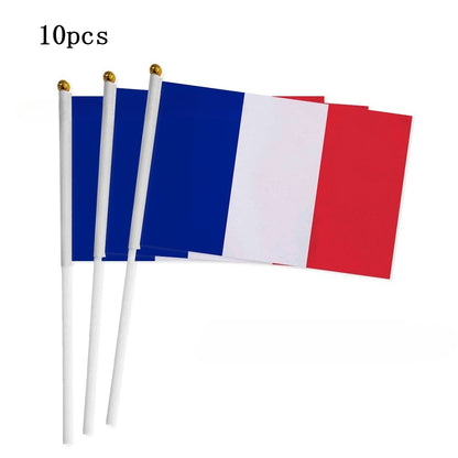 10pcs International Flag Set – Argentina, Brazil, France & More