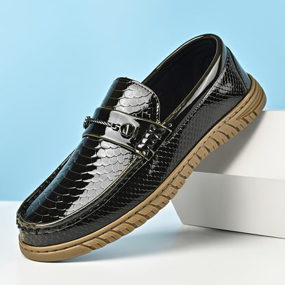 Men's Business Casual Loafers with Slip-Resistant Rubber Sole