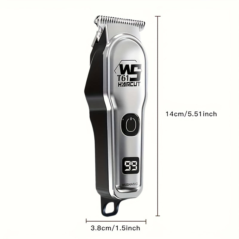 1 Men's Wireless Hair Clipper & Beard Trimmer with LCD Display, Professional USB Rechargeable Grooming Kit - Durble and Portatile for Father' Day/Birthday or Holiday Presents - ayq