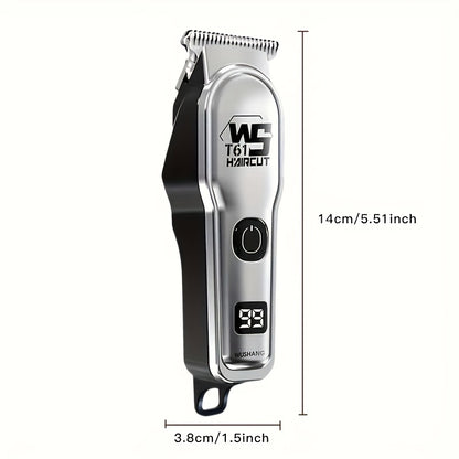 1 Men's Wireless Hair Clipper & Beard Trimmer with LCD Display, Professional USB Rechargeable Grooming Kit - Durble and Portatile for Father' Day/Birthday or Holiday Presents - ayq