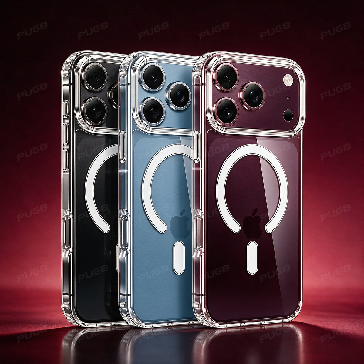 Transparent Magnetic Wireless Charging Phone Case for iPhone 13-18 Pro