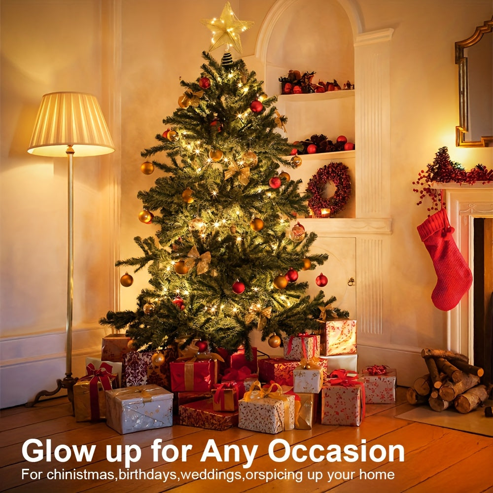 , USB LED string light, 100/50/30/10 LEDs, USB-Powered Christmas Tree & Fairy Lights, warm white, Ideal for Christmas, Halloween, Thanksgiving, wall decorations, autumn decorations, bedroom, living room, wedding, party, birth