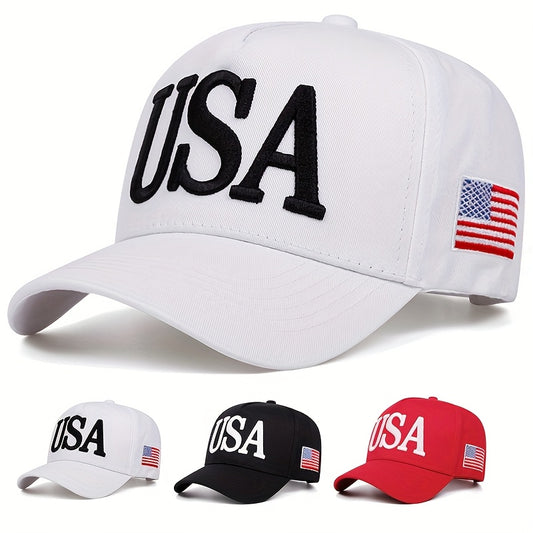 USA Flag Embroidered Casual Baseball Cap for Men & Women - ayq