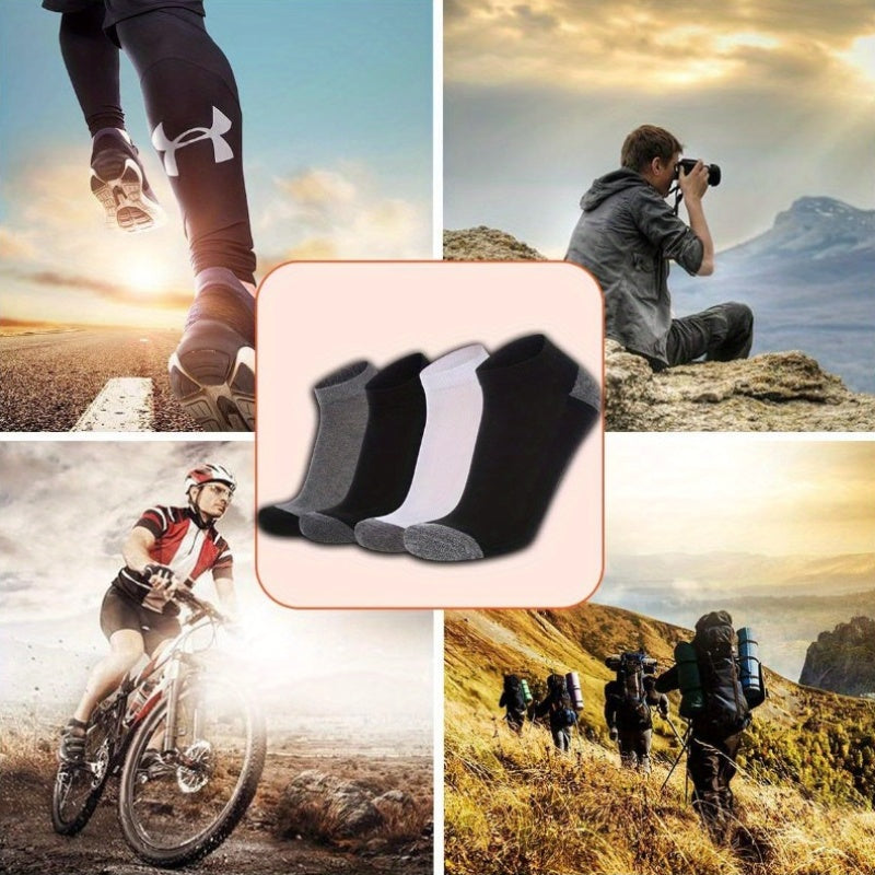 Men's Thickened Moisture-Wicking Sports Socks, Mid-Calf, 12-Pack