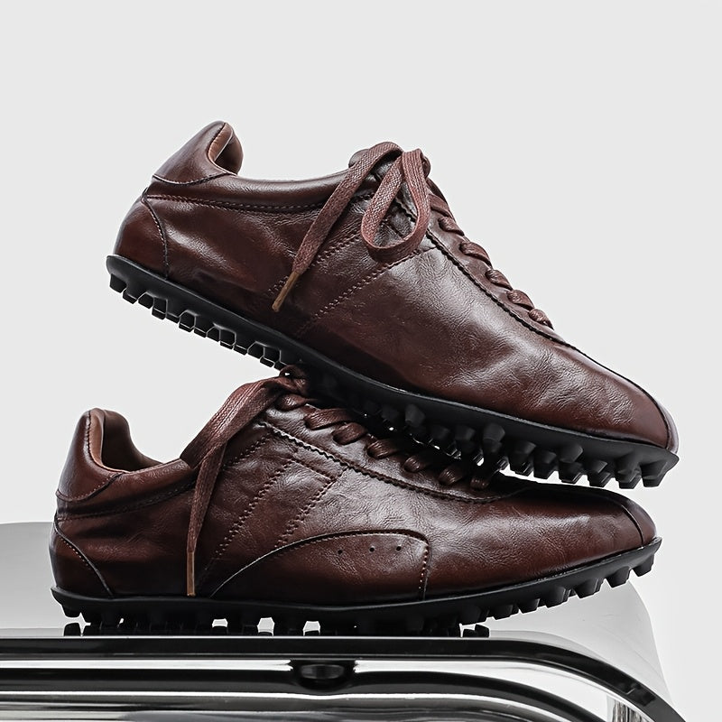 Men's Minimalist Pleated Casual Lace-Up Training Shoes