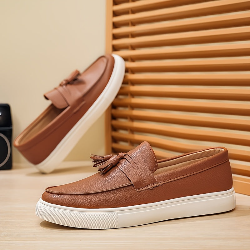Men's Korean-Style Loafers with Non-Slip Sole and Cushioned Insole