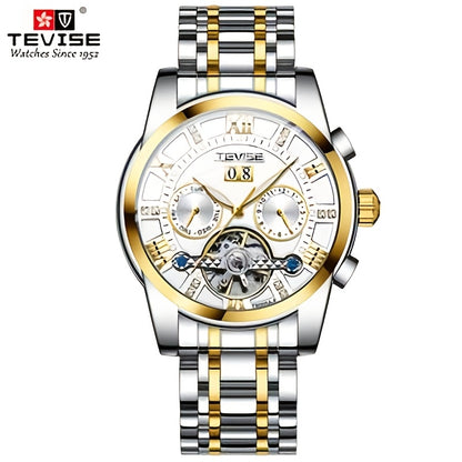 TEVISE Luxury Mechanical Hollow Out Business Wristwatch