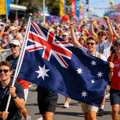 Australian Polyester Flag 3x5.7ft Patriotic Indoor Outdoor Decor