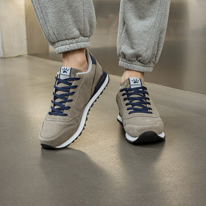 Men'S Casual Shoes, Thick-Soled Sports Shoes, Solid Color Lace-Up Low-Top Sneakers, Stylish And Minimalist Men'S Athletic Shoes, Running Shoes, Spring And Autumn Tennis Shoes - ayq