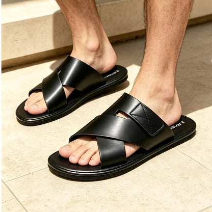 Men's Summer Soft-Soled Casual PU Slippers