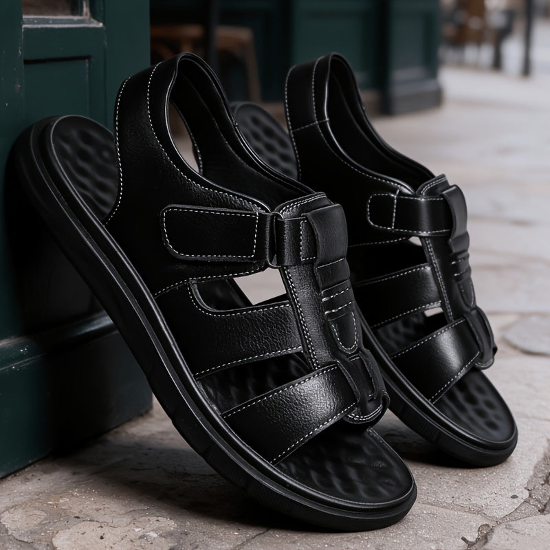 Men's Large Size Casual Sandals with Lightweight PU Sole