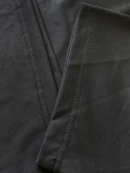 Men's casual crew-neck T-shirt, tight-legged trousers black suit, micro-elastic fabric, classic conventional