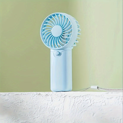 Battery Operated Mini Portable Fan, Lightweight Handheld Fan - Ideal for Office, Outdoor, Traveling and Camping - Stay Cool Anytime, Anywhere! (Requires AAA batteries, not included)