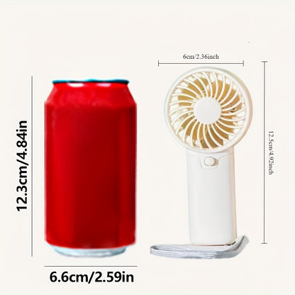 Battery Operated Mini Portable Fan, Lightweight Handheld Fan - Ideal for Office, Outdoor, Traveling and Camping - Stay Cool Anytime, Anywhere! (Requires AAA batteries, not included)
