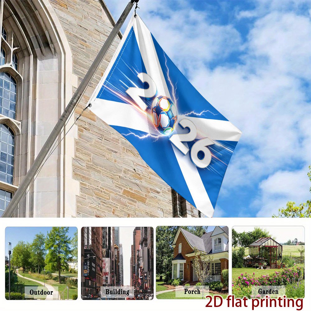 Scotland 2026 Football Flag Single-Sided Polyester Pennant