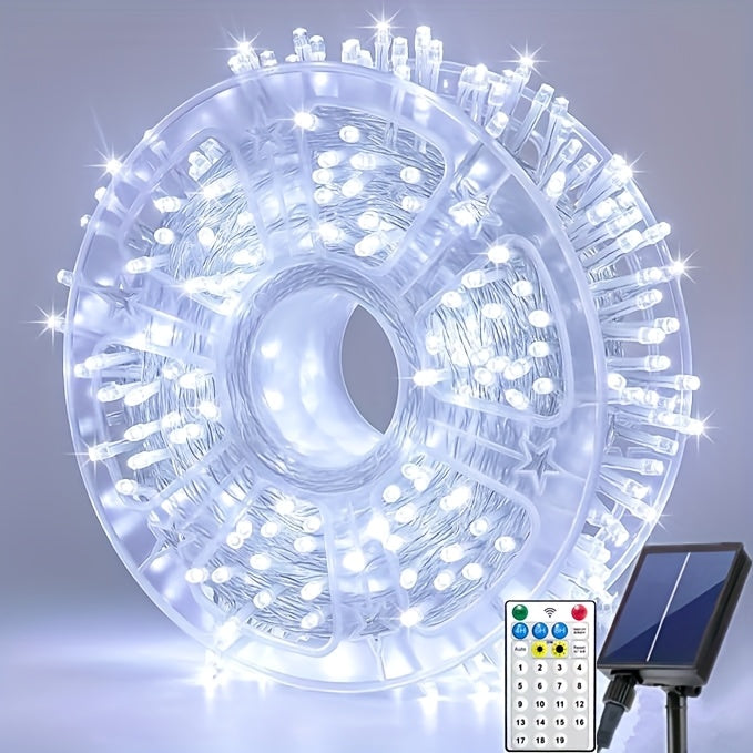 Solar Remote Control 19 Modes Outdoor Festival Party Decorations Garden Corridor Decoration Christmas Halloween Lights Wedding Proposal Scene New Year Decoration