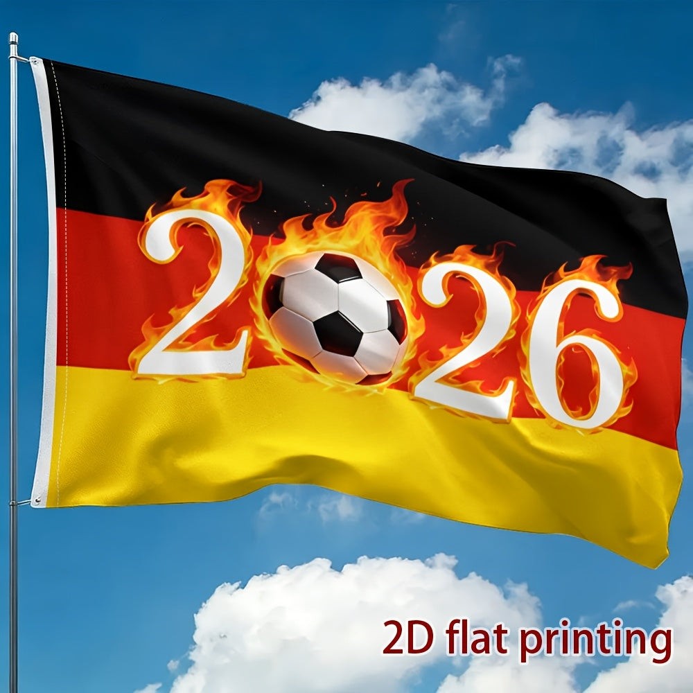 German Flag 2026 Event Flame Football Fan Support Banner