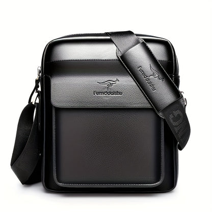 1pc Men's Business Crossbody Bag - Sleek Black with Magnetic Closure, Adjustable Shoulder Strap for Work, Travel  Outdoor - Durable  Stylish Design, Work Accessory   Texture, Purse Crossbody