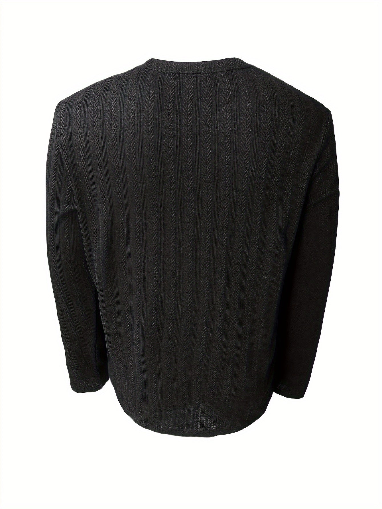 Men's Slim-Fit Long Sleeve T-Shirt - Casual  Stylish, Perfect for Fall/Winter, Machine Washable