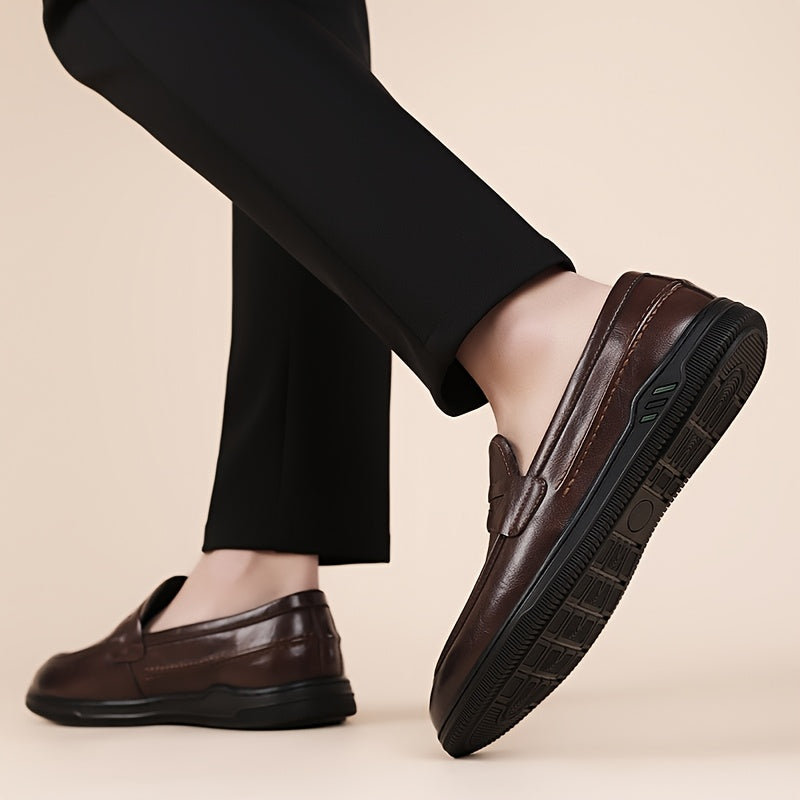 Men’s Business Casual Slip-On Shoes with Non-Slip Rubber Sole