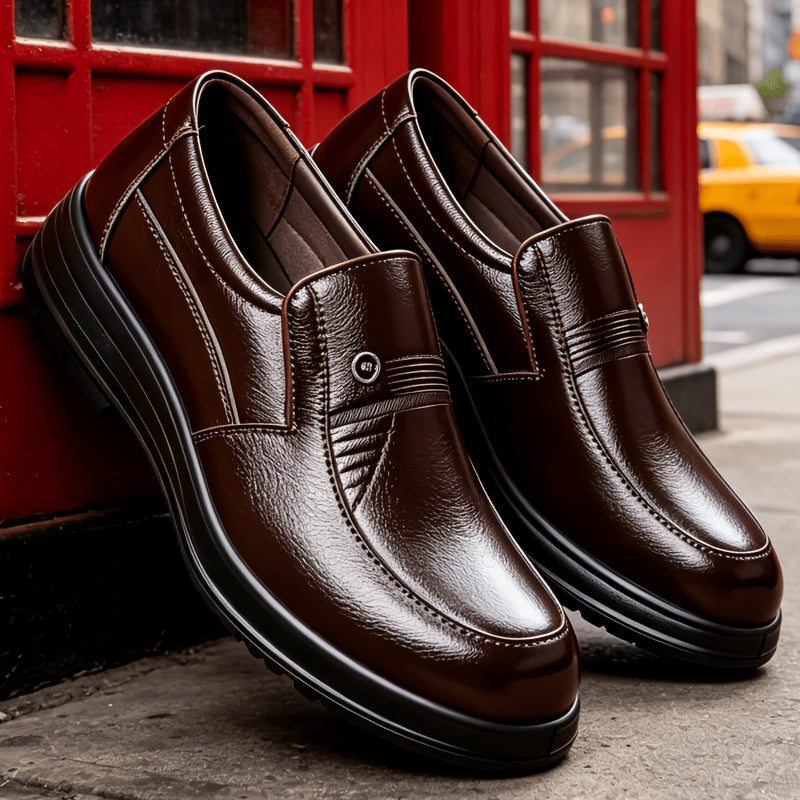 Men's Business Casual Oxford Slip-On Shoes Large Size All-Season
