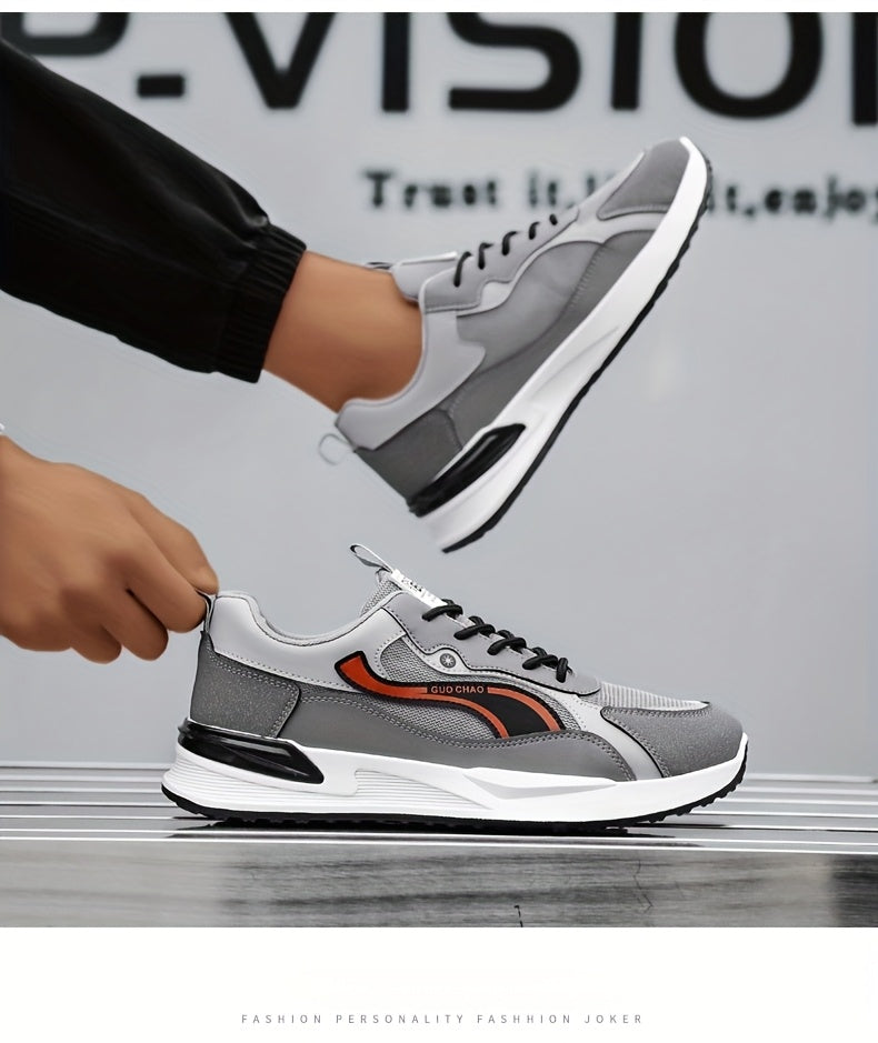 Men's Sneakers Running Shoes, Sporty Trendy Skate Shoes, Versatile Casual Loafers, Sailing Shoes, Flat Sole Skate Shoes, Green and Blue, for Spring, Autumn, Summer, All Seasons, Streetwear, Outdoor, Daily Wear, Hiking, Color- - ayq