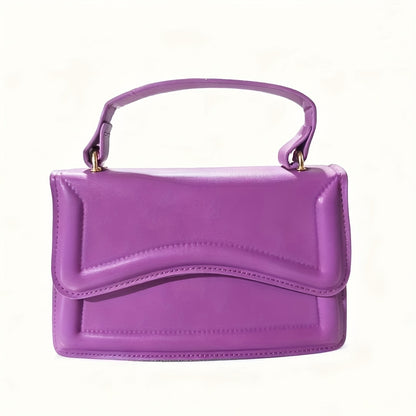 Fresh and trendy small square bag, one shoulder crossbody bag, youthful and sweet style, magnetic buckle closure bag, solid color, internet famous and popular bag