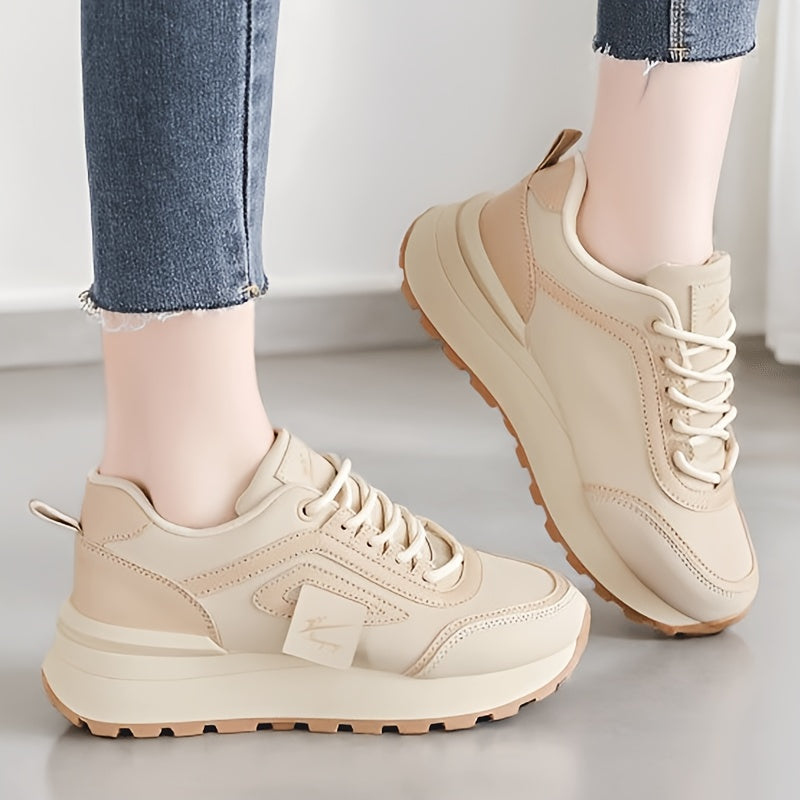 Women's Breathable Lace-Up Running Sneakers for Spring & Autumn