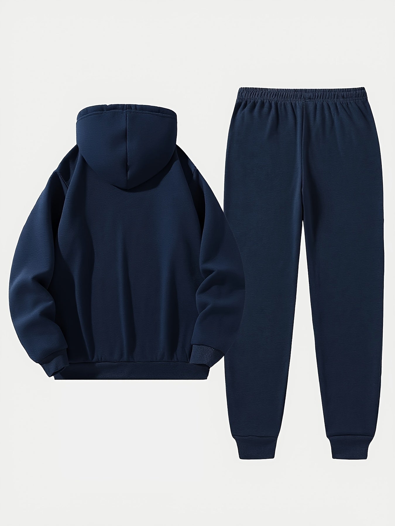 Men's Casual 3-Piece Polyester Hoodie and Jogger Set