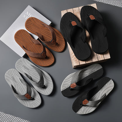 Men's Casual Summer Beach Sandals with Fabric Upper