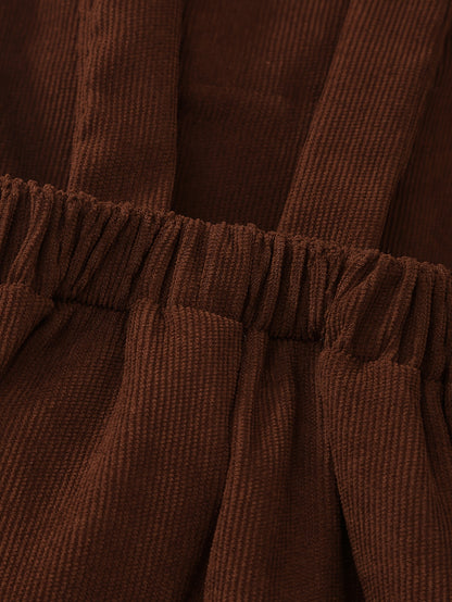 2pcs Baby Winter Outfit Set: Cozy Fluffy Sleeve Smock Dress & A-Line Bow with Collar & Fringe Trim - Soft Warm Clothes for Photoshoots, Christmas (Hand Washable), Perfect for Outdoor