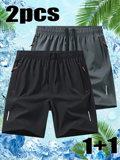 Men's Quick-Dry Casual Shorts 2-Pack for Summer Sports