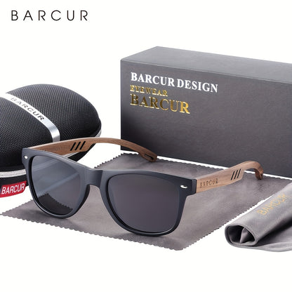 Men's Casual Polarized Black Walnut Sunglasses with UV Protection
