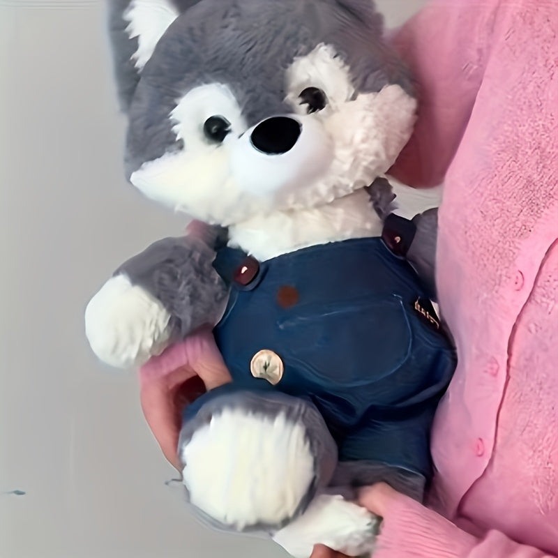 Cute Clothed Husky Plush Toy | Soft Fabric, Ideal for Christmas and Birthday Gifts, Conveys Warmth and Joy