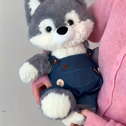 Cute Clothed Husky Plush Toy | Soft Fabric, Ideal for Christmas and Birthday Gifts, Conveys Warmth and Joy