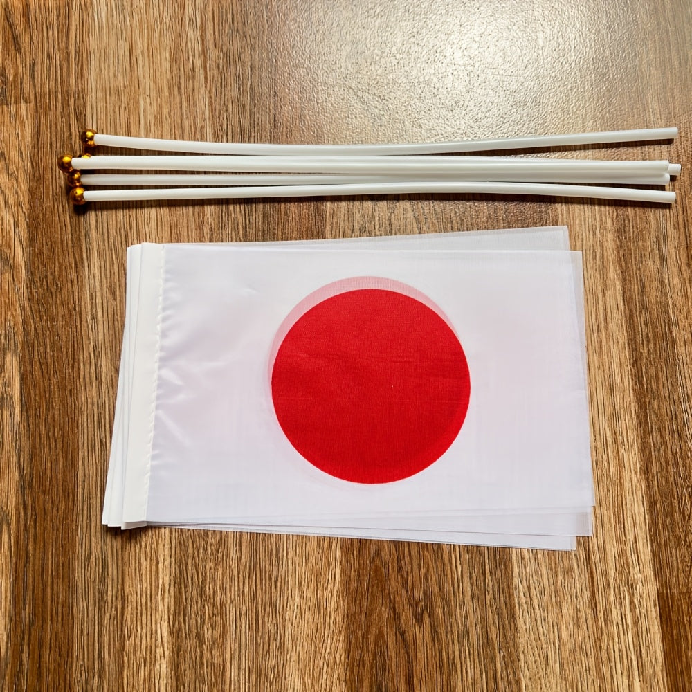 Japanese Handheld Flags 14x21cm Polyester Multipack of 5