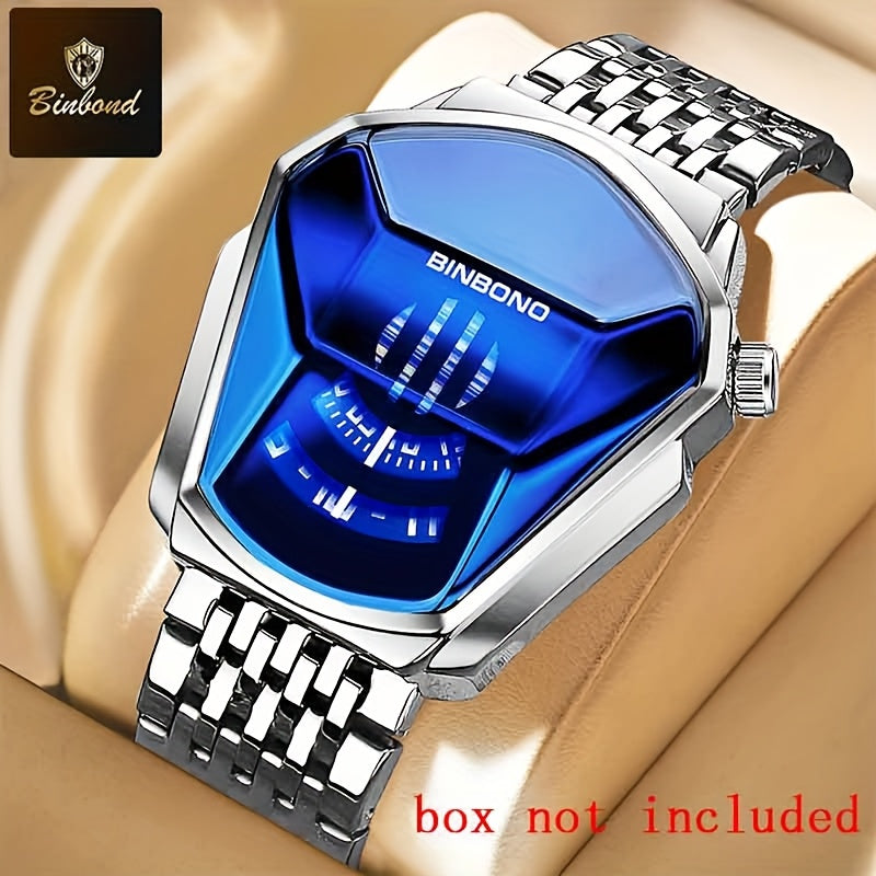 BINBOND Men's Quartz Business Watch Stainless Steel Strap