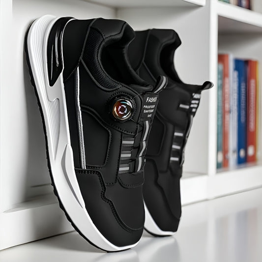 [sneakers] Men'S Large Size Running Shoes | Casual Sports Footwear, Cross-Training, Low-Top, Faux, Lace-Up, All-Season, Solid Color