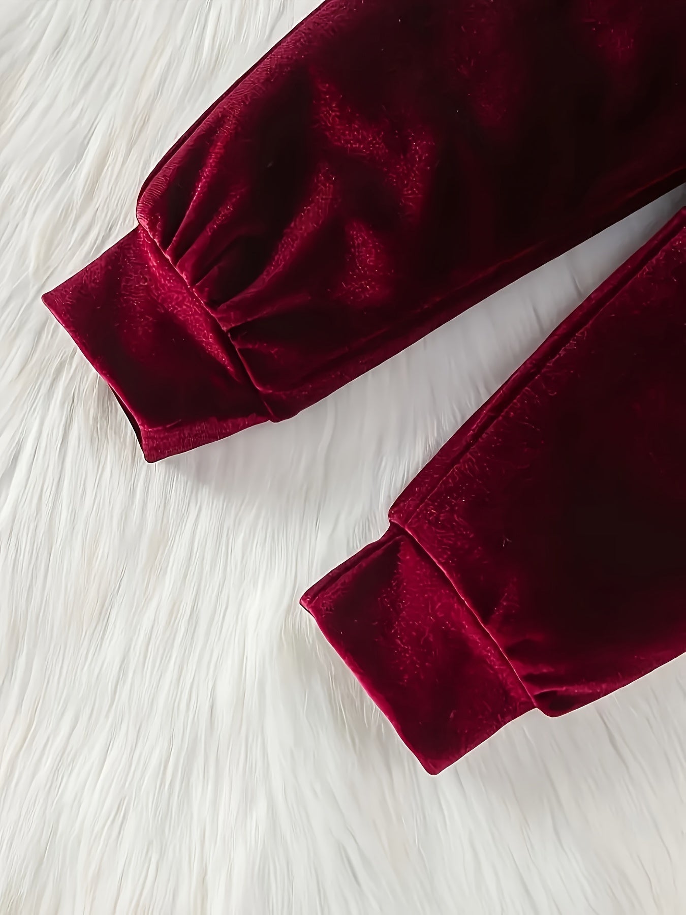 2pcs Velvet Girls' Luxury Long Sleeve Three-Dimensional Floral Hoodie and Jogger Set - Soft, Warm, Stylish for Winter and Autumn Parties