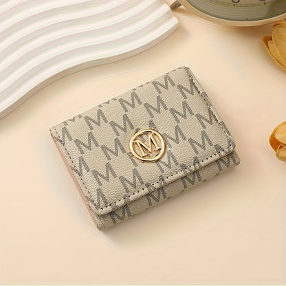 2025 New Women's Wallet Short European and American PU High-end Coin Purse Printed Multi Card Slot  Wallet Wallet Card Holder