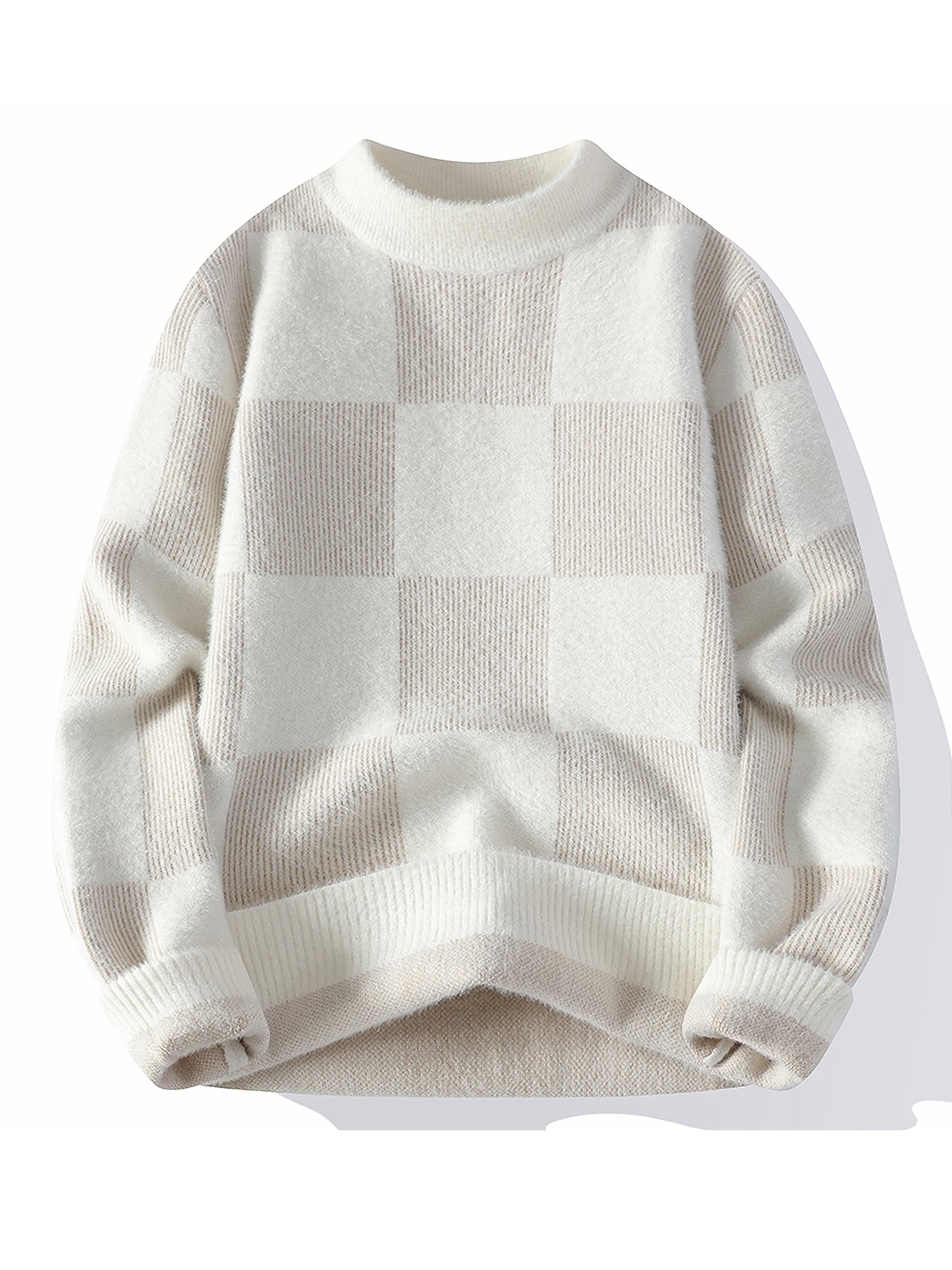 New Men'S Autumn And Winter Pullover Sweater with a Round Neck for Warmth, Knit