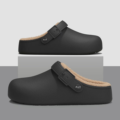 Men's Casual Unisex Slippers with Plush Lining and Thick EVA Sole