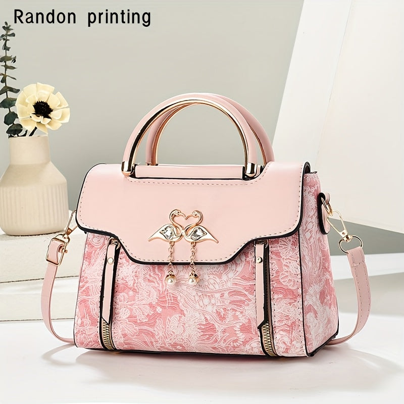 New Stylish Women'S Handbag, Fashionable Tote, Shoulder And Crossbody Bag, Fresh Design for Ladies